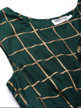 Load image into Gallery viewer, Printed Midi Dress with asymmetric overlap neck