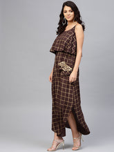Load image into Gallery viewer, Printed Flare yoke with U hem long dress