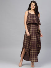 Load image into Gallery viewer, Printed Flare yoke with U hem long dress