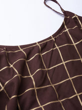 Load image into Gallery viewer, Printed Flare yoke with U hem long dress
