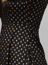 Load image into Gallery viewer, Front Cowl chinese collar printed dress