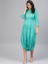 Load image into Gallery viewer, Front Cowl chinese collar printed dress