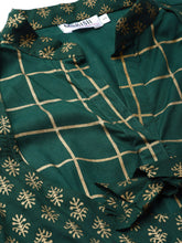 Load image into Gallery viewer, Printed Midi dress with mock waistcoat