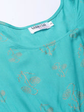Load image into Gallery viewer, Asymmetric side cowl printed dress