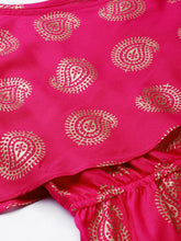 Load image into Gallery viewer, One Shoulder yoke overlap printed dress
