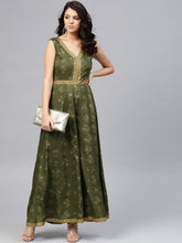 Load image into Gallery viewer, Front borders with kalidar pants printed jumpsuit