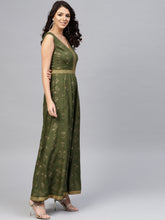 Load image into Gallery viewer, Front borders with kalidar pants printed jumpsuit