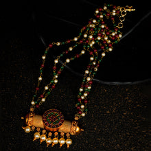Load image into Gallery viewer, Multi Colored Jadau Long Necklace Set
