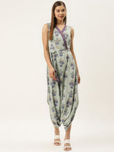 Load image into Gallery viewer, Overlap neck Jumpsuit with low crotch dhoti