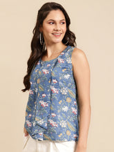 Cargar imagen en el visor de la galería, Printed Front Pleated top