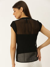Load image into Gallery viewer, frill neck cap sleeve blouse
