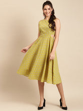 Load image into Gallery viewer, Floral print skater dress with side cut out