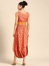 Load image into Gallery viewer, Cowl skirt with crop Top