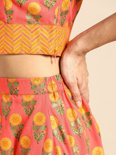 Load image into Gallery viewer, Cowl skirt with crop Top