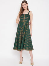 Load image into Gallery viewer, Shoulder strap flared midi dress