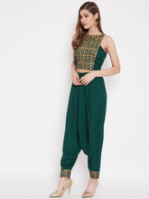 Load image into Gallery viewer, In cut crop top with low crotch dhoti