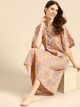 Load image into Gallery viewer, Kaftan Dress with side pockets