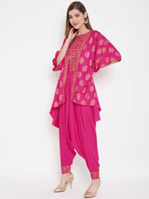 Load image into Gallery viewer, High low gold print Shrug