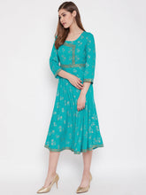 Load image into Gallery viewer, Deep back with front mock overlap Dress