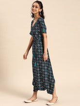 Load image into Gallery viewer, Overlap neck dhoti jumpsuit