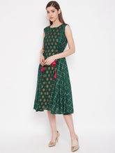 Load image into Gallery viewer, Front yoke side waist tie midi dress