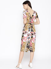 Cargar imagen en el visor de la galería, Pencil fit printed Midi Dress with back slit