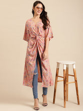 Load image into Gallery viewer, Printed Front twist long top