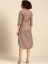 Load image into Gallery viewer, Front cowl mandarin collar Dress