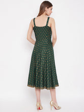 Load image into Gallery viewer, Shoulder strap flared midi dress