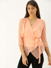 Cargar imagen en el visor de la galería, Slouchy overlap sheer top