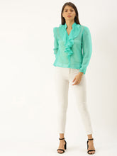 Load image into Gallery viewer, Frill neck Blouse