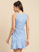 Load image into Gallery viewer, Printed Shift Dress with flare at the hem