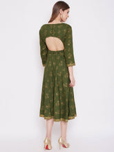 Load image into Gallery viewer, Deep back with front mock overlap Dress
