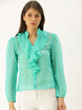 Load image into Gallery viewer, Frill neck Blouse