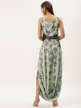 Load image into Gallery viewer, Crop top with cowl dhoti skirt