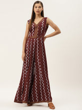 Laden Sie das Bild in den Galerie-Viewer, Front borders with kalidar pants printed jumpsuit