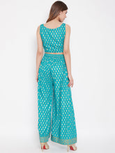 Load image into Gallery viewer, Crop Top with pleated palazzo