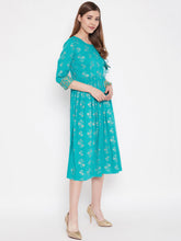 Load image into Gallery viewer, Top yoke Side tie midi dress