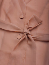 Load image into Gallery viewer, Notch collar overlap top with tie