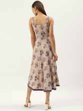 Load image into Gallery viewer, Shoulder strap flared midi dress