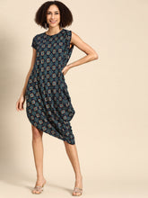 Load image into Gallery viewer, Asymmetric one side cowl Dress