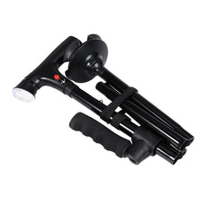 Load image into Gallery viewer, Collapsible Telescopic Folding Cane LED Lightweight Walking Trusty Sticks