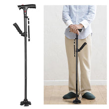 Load image into Gallery viewer, Collapsible Telescopic Folding Cane LED Lightweight Walking Trusty Sticks