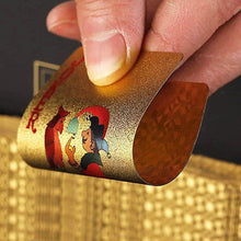 Cargar imagen en el visor de la galería, CARTAS DE PÓKER CHAPADAS EN ORO DE 24K