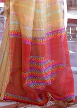 Cargar imagen en el visor de la galería, Fawn Silk Multithread Weaving Saree