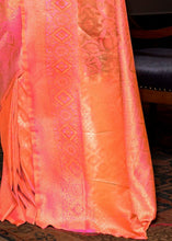 Load image into Gallery viewer, Orange and Rouge Pink Two Tone Kanjivaram Silk Saree